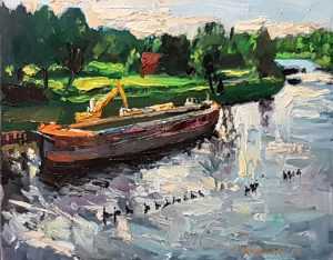 Live paint Diezekanaal Noord Brabant Engelen 24x30cm Rob Jacobs