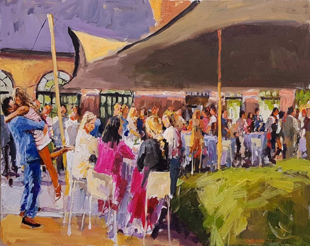 Live paint Feest Oost Vlaanderen Lokeren 180427 80x100cm Rob Jacobs