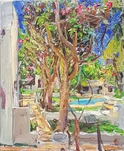 Live paint Hotel Garden KijaniIII 40x50cm Rob Jacobs