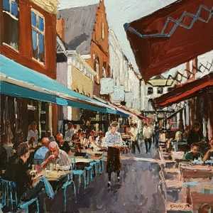 Live paint Terras Noord Brabant Den Bosch 40x40cm Rob Jacobs