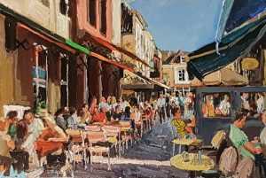 Live paint Terras Noord Brabant Den Bosch 55x40cm Rob Jacobs