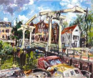 Live paint 3 haringenbrug Amsterdam 60x50cm Rob Jacobs