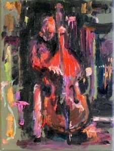 Live paint Bassist Noord Brabant 18x24cm Rob Jacobs