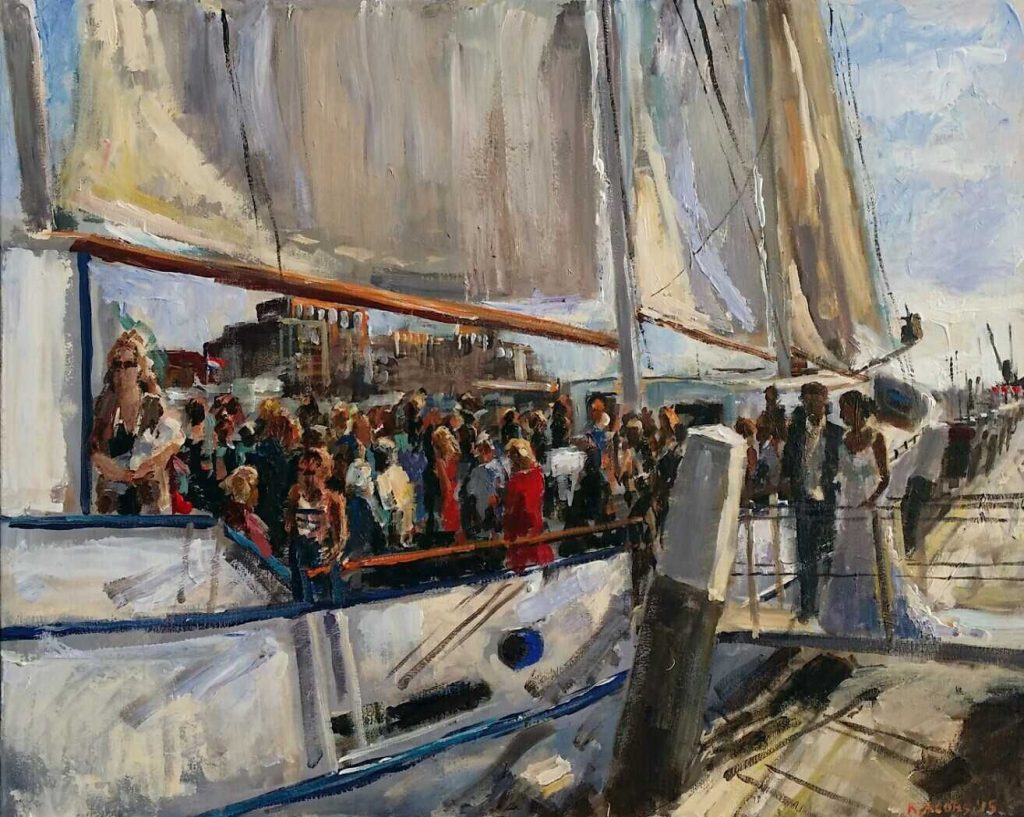 Live paint Bootfeest Zuid Holland Den Haag 150926 80x100cm Rob Jacobs