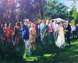 Live paint Bruiloft Noord Brabant Waalwijk 100x80cm Rob Jacobs