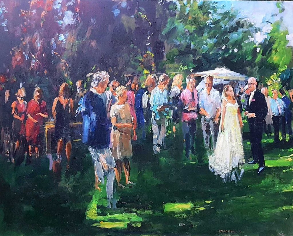 Live paint Bruiloft Noord Brabant Waalwijk 160924 100x80cm Rob Jacobs