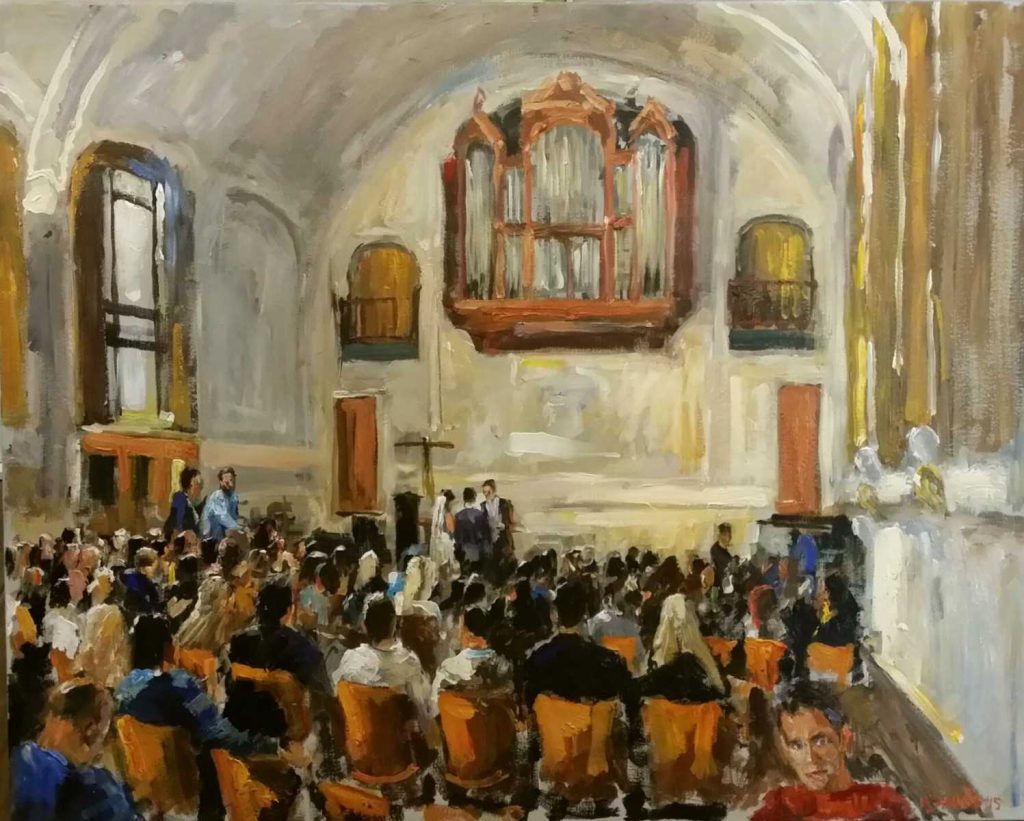 Live paint Ceremonie Noord Holland Amsterdam 150925 80x100cm Rob Jacobs