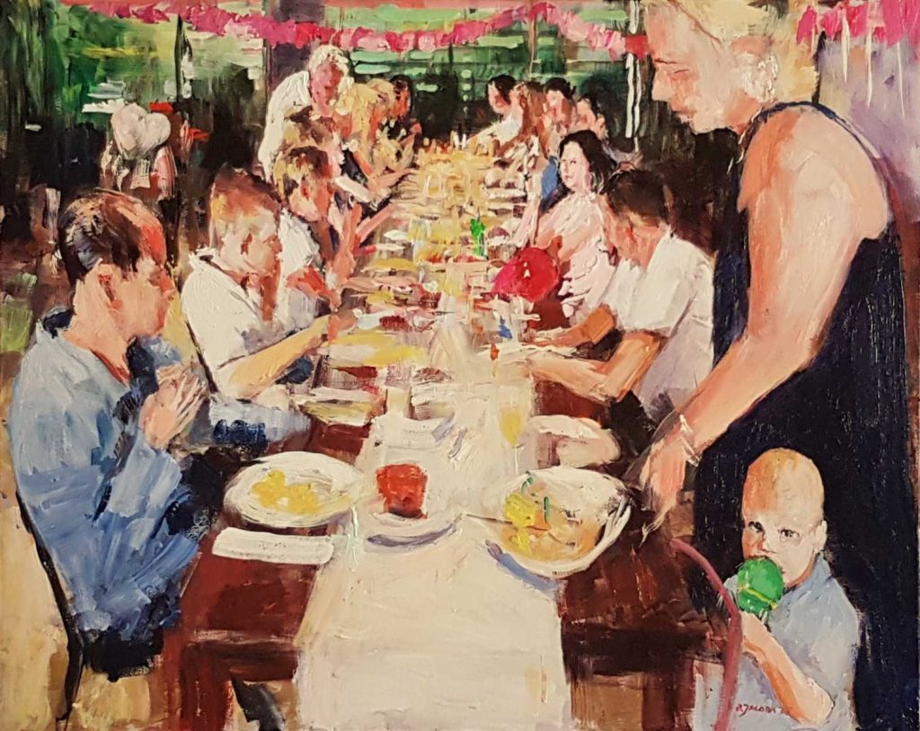 Live paint Diner Den Haag Zuid Holland 180621 80x100cm Rob Jacobs
