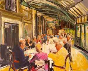 Live paint Diner Gelderland Brummen 100x80cm Rob Jacobs