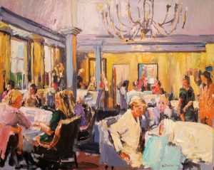 Live paint Diner Groningen Aduard 100x80cm