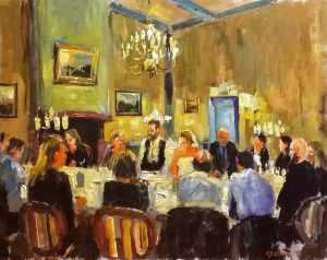 Live paint Diner Noord Brabant Kasteel 100x80cm Rob Jacobs