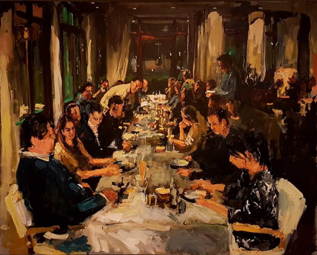 Live paint Diner Noord Brabant Tilburg 171104 80x100cm RobJacobs