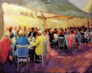 Live paint Diner Noord Holland Bussum 100x80cm Rob Jacobs