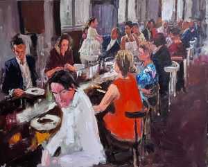 Live paint Diner Noord Holland Haarlem 80x100cm Rob Jacobs