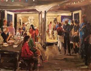 Live paint Feest Noord Brabant BerkelEnschot 80x100cm Rob Jacobs