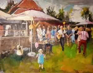 Live paint Feest Noord Brabant Huibergen 100x80cm Rob Jacobs