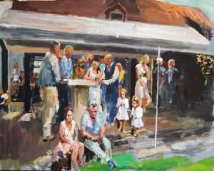 Live paint Feest Noord Brabant Wintelre 100x80cm Rob Jacobs