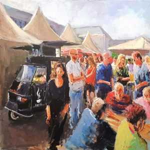 Live paint Festival Zuid Holland Rijnsburg 100x100cm Rob Jacobs