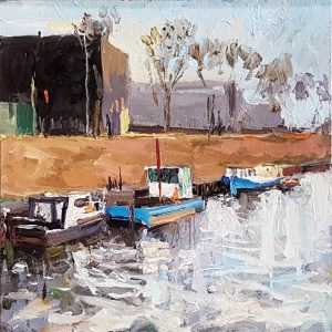 Live paint Haven Diezekade DB 2 30x30cm oil Rob Jacobs