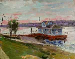 Live paint Huis Aan Het Water Zonsondergang Rob Jacobs