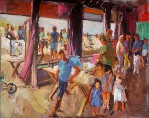 Live paint Jubileum Noord Holland Overveen 100x80cm Rob Jacobs