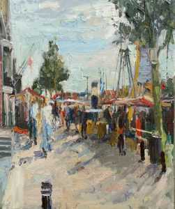 Live paint Markt Zonnige dag Rob Jacobs