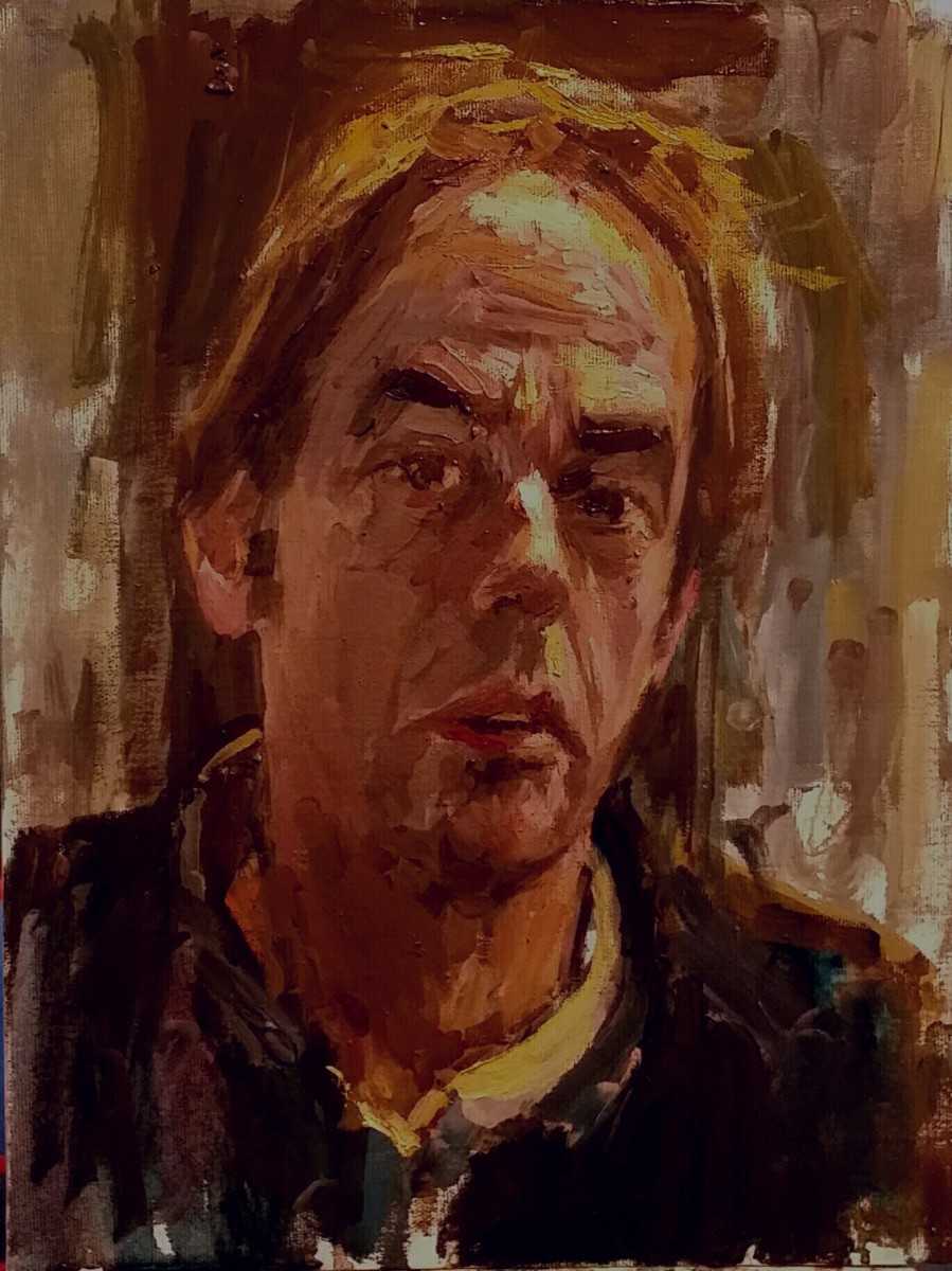 Rob Jacobs Schildert Doek Van Me, Zelfportret.