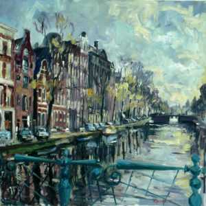 Live paint Nieuwmarkt Noord Holland Amsterdam 100x100cm Rob Jacobs