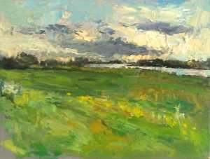 Live paint Oude Dieze 40x30cm olie Noord Brabant Henriettewaard Rob Jacobs