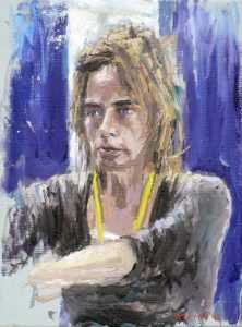 Live paint Portret Machtelt 30x40cm Rob Jacobs