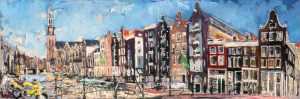 Live paint Prinsengracht Reebrug 150x50cm Rob Jacobs