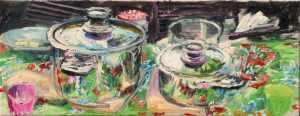 Live paint Stilleven Noord Holland The King the Queen het steelpannetje 50x20cm Rob Jacobs