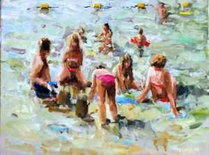 Live paint Strand Engelermeer 45x305cm Rob Jacobs