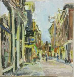 Live paint Zeedijk 60x60cm Amsterdam Rob Jacobs