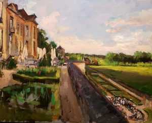 Live paint Zomerdag Limburg ChateauNeercanne 80x100cm Rob Jacobs