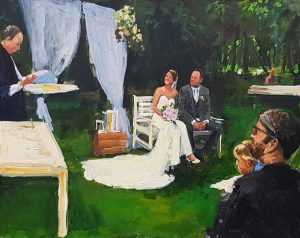 Live paint ceremonie Zuid Holland Rijswijk Vromans 80x100cm Rob Jacobs