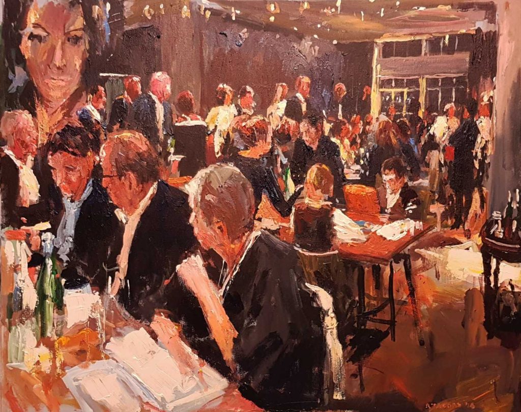 Live paint diner Noord Brabant Willemstad LP 180210 80x100cm Rob Jacobs
