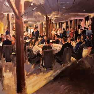 Live paint diner Zuid Holland Stolwijk 100x100cm Rob Jacobs