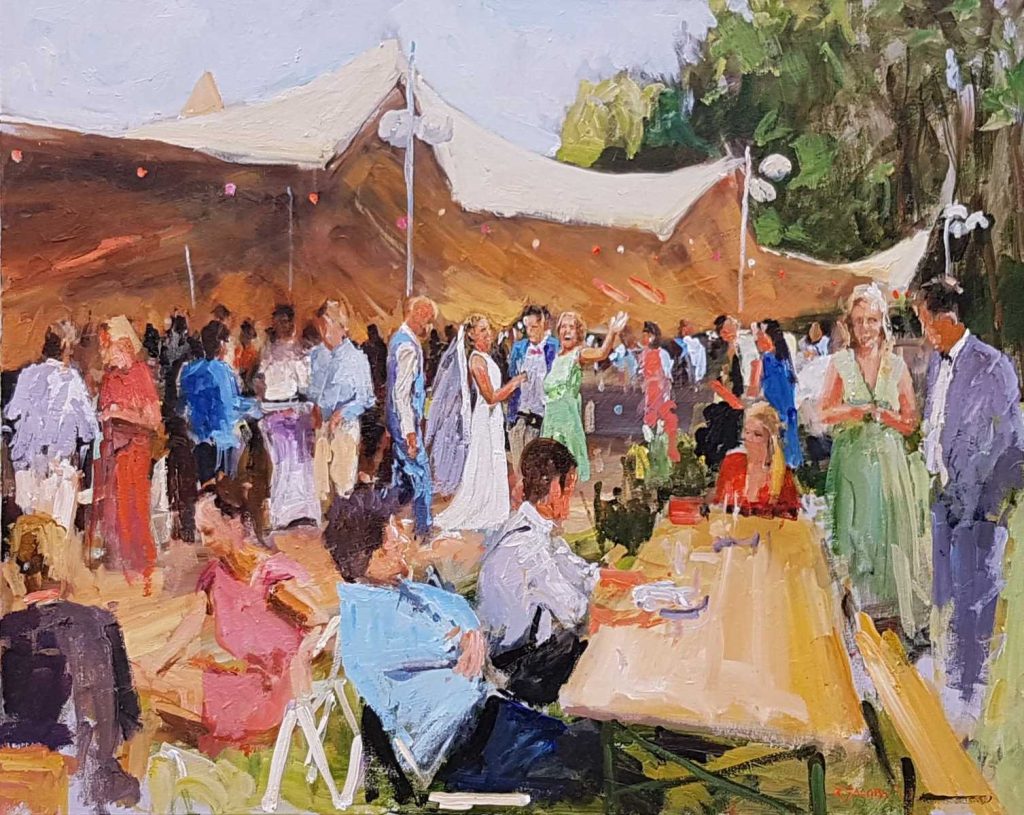 Live paint feest Friesland Beetsterzwaag LP 180525 80x100cm Rob Jacobs