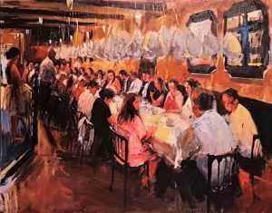Live paint Diner Ulvenhout Noord Brabant 80x100cm Rob Jacobs