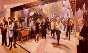 Live paint Diner Amsterdam Noord Holland 140x80cm Rob Jacobs