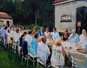 Live paint Diner Moerkapelle Zuid Holland 80x100cm Rob Jacobs