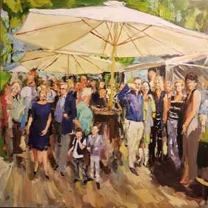 Live paint Feest Middelbeers Noord Brabant 100x100cm Rob Jacobs