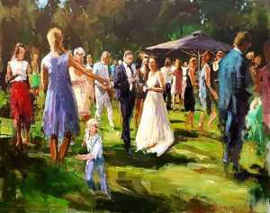 Live paint Feest Ommen Overijssel 80x100cm Rob Jacobs