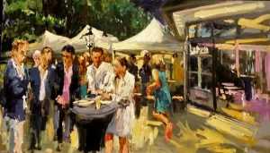 Live paint Trouwceremonie Delft Zuid Holland 140x80cm Rob Jacobs