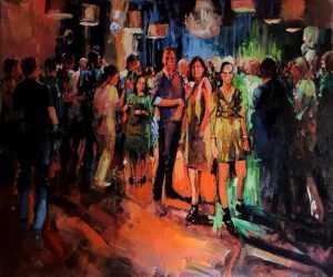 Live paint Feest Valkenswaard Noord Brabant 100x120cm Rob Jacobs