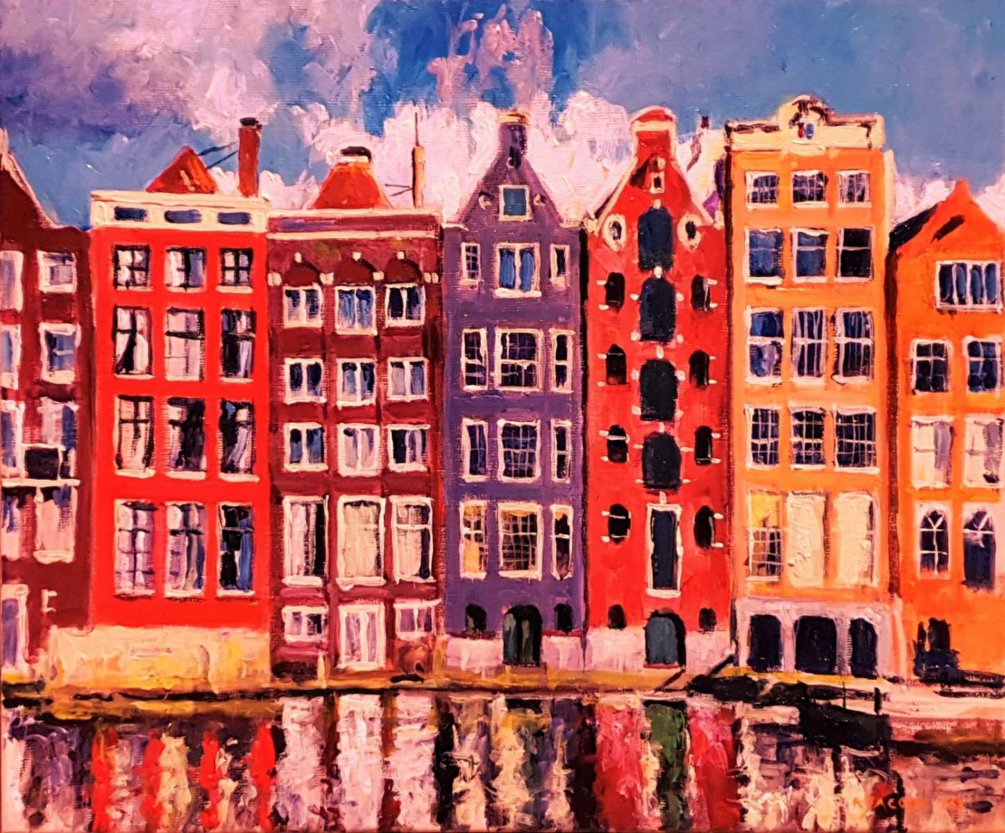 Rob Jacobs schildert landschap tijdens evenement in Deventer.