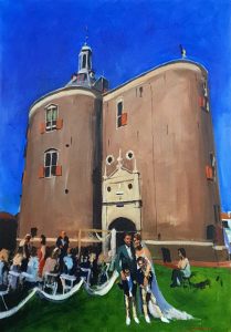Live paint Bruiloft Noord Holland Enkhuizen 220603 70x100cm Rob Jacobs