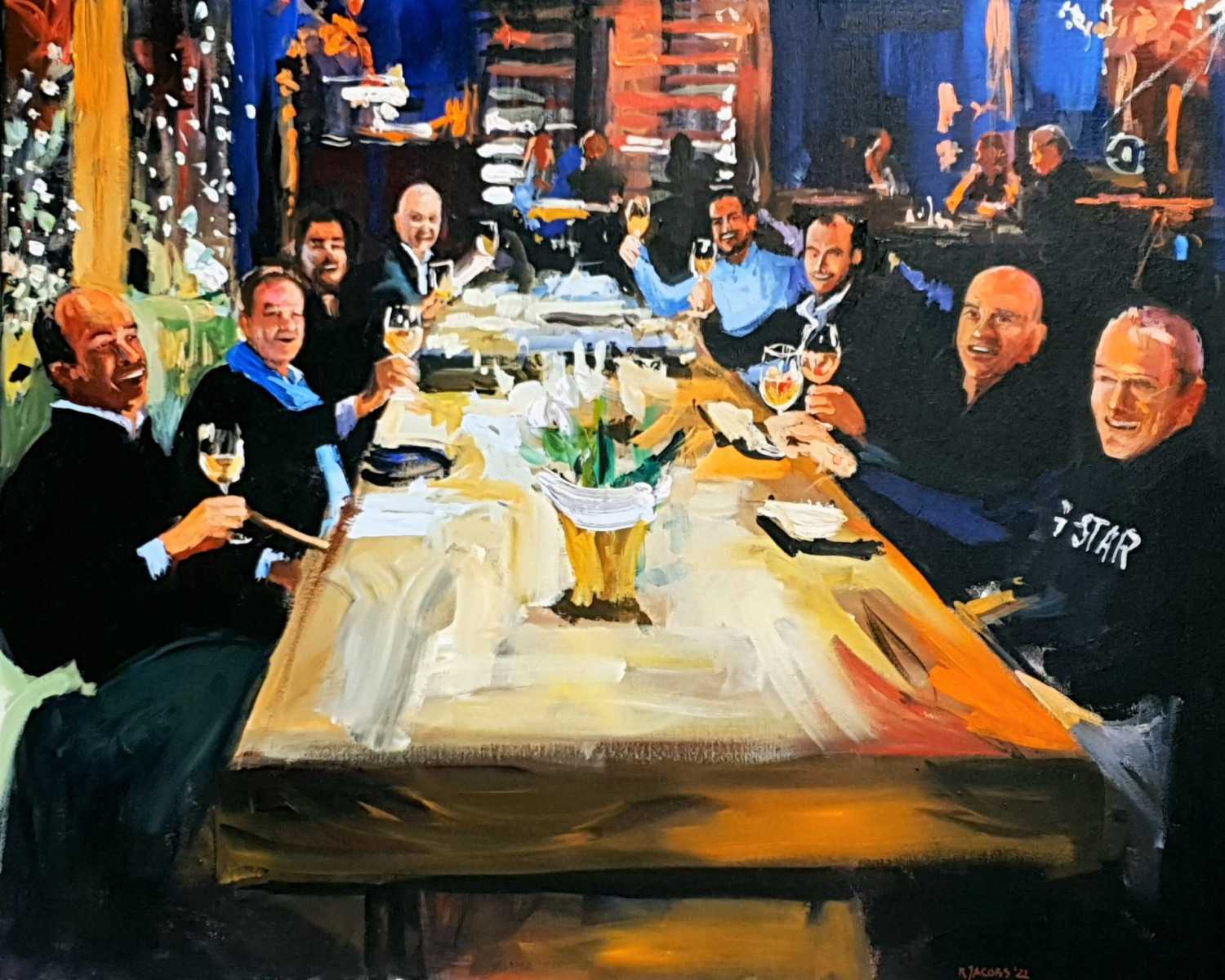 Laat je smaakpapillen verwennen terwijl Rob Jacobs live schildert tijdens het heerlijke diner in Amsterdam.