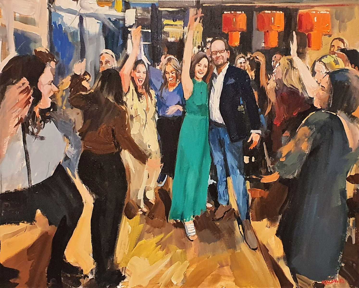 Dynamisch feest in Heeswijk-Dinther, 90x100cm, Rob Jacobs